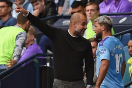 Pep và Aguero tranh cãi gay gắt. (Nguồn: Getty Images)