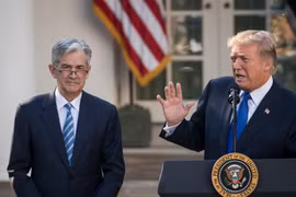 Tổng thống Trump chỉ trích Chủ tich Fed Jerome Powell thiếu tầm nhìn. (Nguồn: Getty Images)