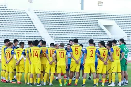 Các cầu thủ Việt Nam tại buổi tập chiều 6/6. (Ảnh: Nguyên An/Vietnam+)