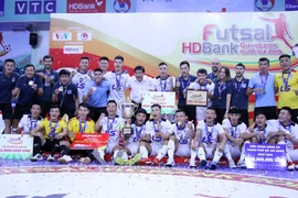 Câu lạc bộ Thái Sơn Nam lần thứ 4 liên tiếp vô địch giải đấu. (Ảnh: Tiến Lực/TTXVN)