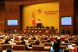 Quốc hội thông qua toàn văn Luật Kinh doanh bảo hiểm và Luật Sở hữu trí tuệ. (Ảnh: Phương Hoa/TTXVN)