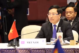 Phó Thủ tướng, Bộ trưởng Ngoại giao Phạm Bình Minh dự Hội nghị Bộ trưởng ASEAN-LMI. (Ảnh: Hữu Kiên/Thái Lan)
