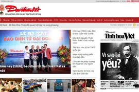 Giao diện báo điện tử Đại Đoàn kết. (Ảnh chụp màn hình)