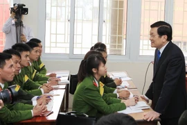 Chủ tịch nước nói chuyện với thầy, trò Học viện Cảnh sát nhân dân