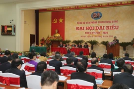 Quang cảnh Đại hội đại biểu Đảng bộ Văn phòng Trung ương Đảng, nhiệm kỳ 2015-2020. (Ảnh: Trí Dũng/TTXVN)