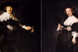 Hai bức tranh chân dung quý hiếm "Maerten Soolmans" và "Oopjen Coppit," do danh họa bậc thầy người Hà Lan Rembrandt vẽ. (Nguồn: Wikiarts)
