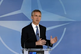 Tổng thư ký NATO Jens Stoltenberg phát biểu tại Hội nghị Bộ trưởng Quốc phòng NATO. (Nguồn: AFP/TTXVN)
