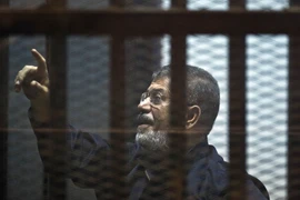 Cựu Tổng thống Mohamed Morsi tại phiên tòa xét xử ở Cairo. (Nguồn: AFP/TTXVN)