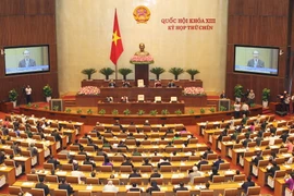 Theo chương trình kỳ họp thứ 9, Quốc hội sẽ nghe các báo cáo về dự thảo Bộ Luật Dân sự (sửa đổi). (Ảnh: Nhan Sáng/TTXVN)