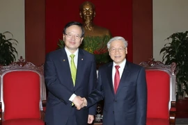 Tổng Bí thư Nguyễn Phú Trọng tiếp Chủ tịch Quốc hội Hàn Quốc