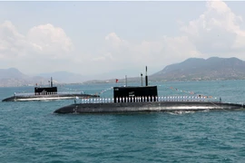 Tàu ngầm mới được trang bị của Hải quân Nhân dân Việt Nam. (Ảnh: Nguyễn Khang/TTXVN)