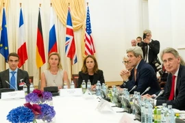 Ngoại trưởng các nước P5+1 tại vòng đàm phán hạt nhân ở Vienna ngày 7/7 vừa qua. (Nguồn: THX/TTXVN) 