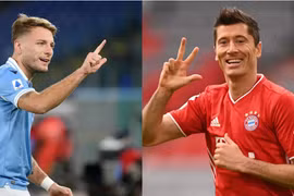 Cuộc đối đầu của những cầu thủ ghi bàn hàng đầu châu Âu: Ciro Immobile của Lazio và Robert Lewandowski của Bayern. (Nguồn: Fcb.com)