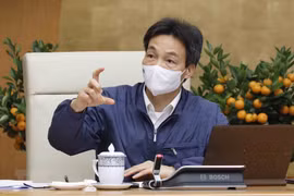 Phó Thủ tướng Vũ Đức Đam chủ trì họp Ban Chỉ đạo Quốc gia phòng chống COVID-19. (Ảnh: Doãn Tấn/TTXVN)