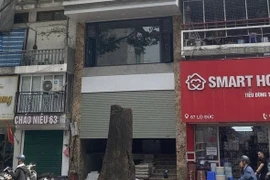 Hiện trạng cây sao đen bị chặt hạ.