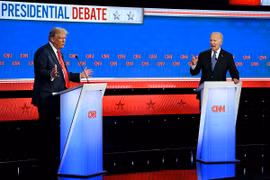 Phiên tranh luận đầu tiên giữa ông Joe Biden và ông Donald Trump (Nguồn: AFP/TTXVN)