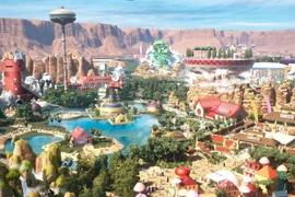 Phối cảnh công viên Dragon Ball (Nguồn: Arab News)