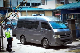 Chiếc xe được cho là chở thi thể ông Kim Jong-nam. (Nguồn: Bernama)