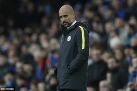 Khuôn mặt thất vọng của Pep Guardiola. (Nguồn: Reuters)