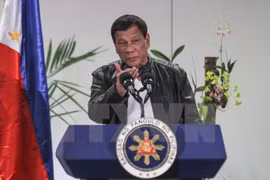 Tổng thống Philippines Rodrigo Duterte. (Nguồn: AFP/TTXVN)