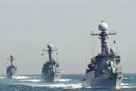 Tàu chiến của hải quân Hàn Quốc. (Nguồn: AP)
