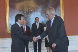 Tổng thống Milos Zeman tiếp Đại sứ Việt Nam tại Cộng hòa Séc Hồ Minh Tuấn. (Nguồn: Hồng Tâm/Vietnam+)