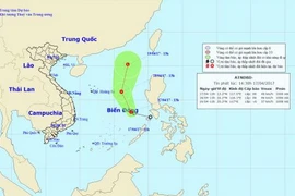 Vị trí tâm áp thấp. (Nguồn: nchmf.gov.vn)