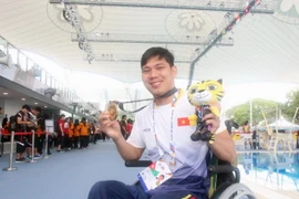 Vận động viên Võ Thanh Tùng. (Ảnh: Hoàng Nhương/TTXVN)