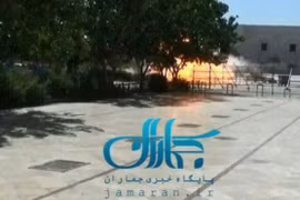 Vụ nổ bên ngoài lăng mộ cố lãnh đạo tối cao Khomeini. (Nguồn: JamaranNews)