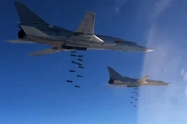 Máy bay Nga ném bom. (Nguồn: EPA)