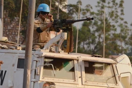 Binh sỹ thuộc Phái bộ giữ gìn hòa bình Liên hợp quốc ở Cộng hòa Trung Phi. (Nguồn: AFP/TTXVN)