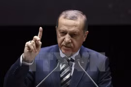 Tổng thống Thổ Nhĩ Kỳ Tayyip Erdogan. (Nguồn: AP/TTXVN)