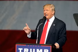 Ứng viên Tổng thống đảng Cộng hòa Donald Trump trong cuộc vận động tranh cử ở Henderson, Nevada ngày 5/11. (Nguồn: AFP/TTXVN)