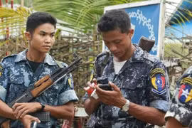 Binh sỹ Myanmar ở Rakhine. (Nguồn: AFP)