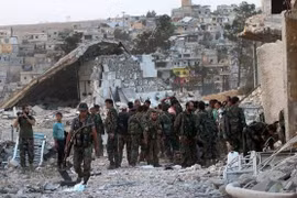 Binh sỹ Syria ở Aleppo. (Nguồn: EPA)