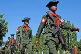 Lực lượng quân đội Myanmar. (Nguồn: AP)