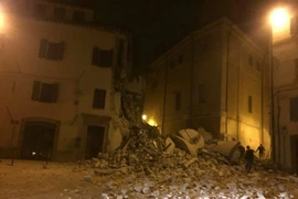 Tại Camerino, các đợt địa chấn cường độ nhẹ từ 2 đến 4 độ Richter đã xảy ra liên tục khiến người người dân thành phố hết sức lo lắng. (Ảnh: Hoàng Quốc Bảo/Vietnam+)