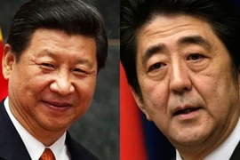 Chủ tịch Trung Quốc Tập Cận Bình (trái) và Thủ tướng Nhật Bản Shinzo Abe (Nguồn: AsiaNews)