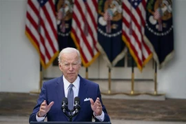 Tổng thống Mỹ Joe Biden phát biểu tại Washington, DC. (Ảnh: AFP/TTXVN)