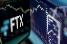 Biểu tượng của sàn giao dịch tiền kỹ thuật số FTX trên màn hình máy tính. (Ảnh: AFP/TTXVN)
