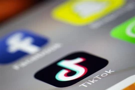 Logo của ứng dụng chia sẻ video Tik Tok. (Ảnh: AFP/TTXVN)