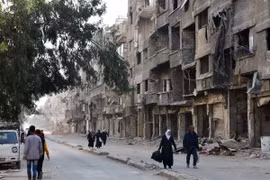 Người dân tại Damascus, Syria. (Ảnh: THX/TTXVN)