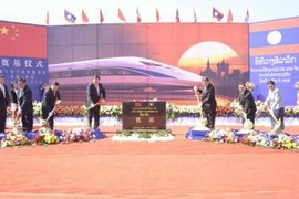 Quang cảnh lễ khởi công. (Ảnh: Phạm Kiên/TTXVN)