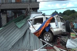 Hiện trường vụ tai nạn. (Ảnh: Đậu Tất Thành/TTXVN)