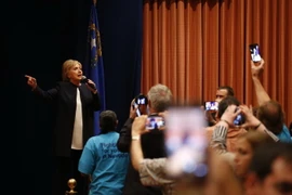 Một bài phát biểu của cựu Ngoại trưởng Mỹ Hillary Clinton. (Nguồn: The New York Times)