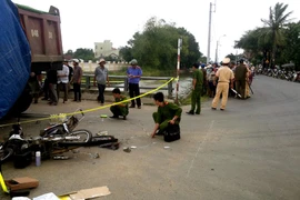 Hiện trường vụ tai nạn. (Ảnh: Thế Lập/Vietnam+)