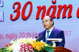 Thủ tướng Nguyễn Xuân Phúc phát biểu tại Chương trình. (Ảnh: Thống Nhất/TTXVN)