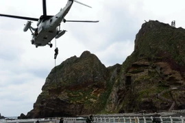 Cuộc tập trận của Hàn Quốc trên quần đảo tranh chấp Dokdo tháng 10/2013. (Nguồn: Yonhap/TTXVN)