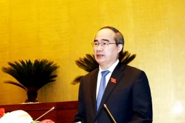 Chủ tịch Ủy ban Trung ương Mặt trận Tổ quốc Việt Nam, Bí thư Thành ủy Thành phố Hồ Chí Minh Nguyễn Thiện Nhân. (Ảnh: Nguyễn Dân/TTXVN)