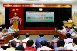 Quang cảnh lễ míttinh. (Ảnh: Nguyễn Dân/TTXVN)